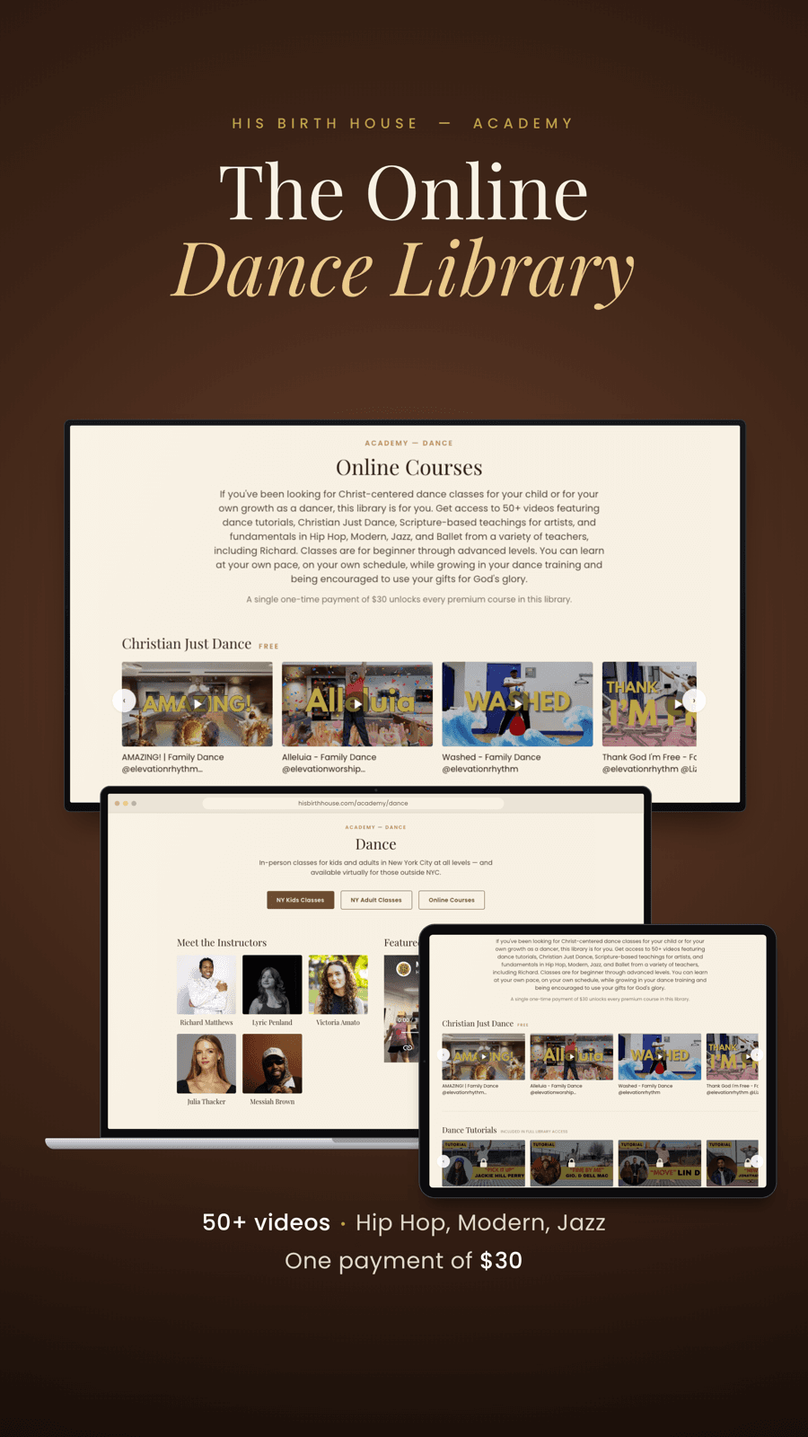 The Online Dance Library: 50+ videos for one payment of $30