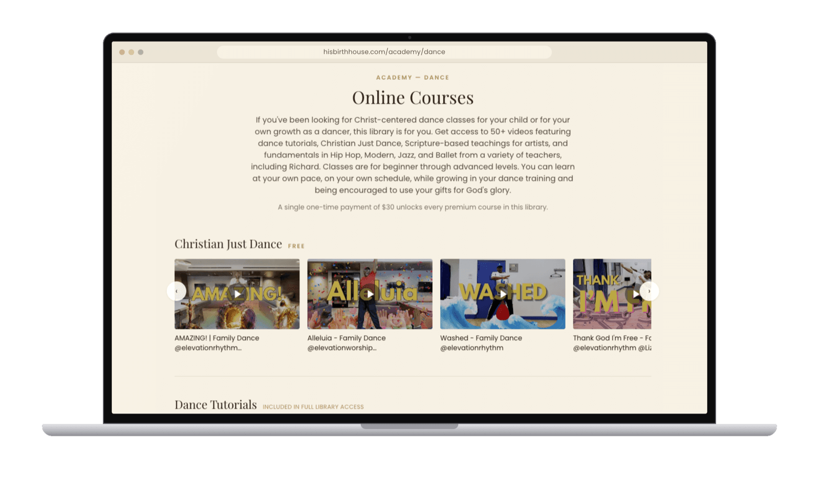 Online Courses on a laptop